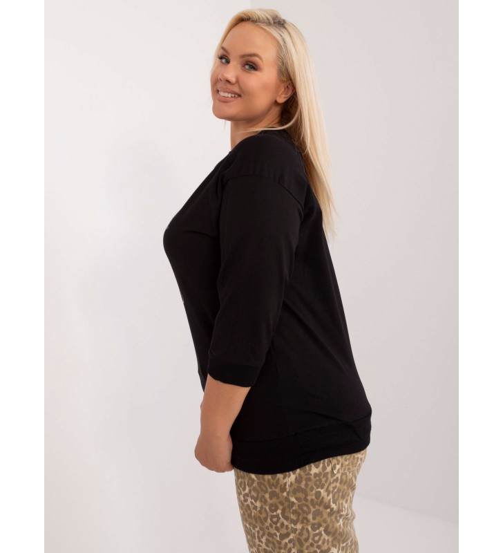 Bluzka plus size RV-BZ-9448.07 czarny