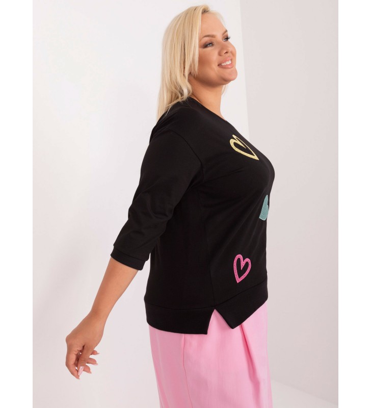 Bluzka plus size RV-BZ-9552.07 czarny