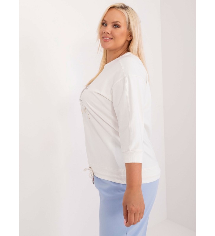 Bluzka plus size RV-BZ-9448.07 ecru