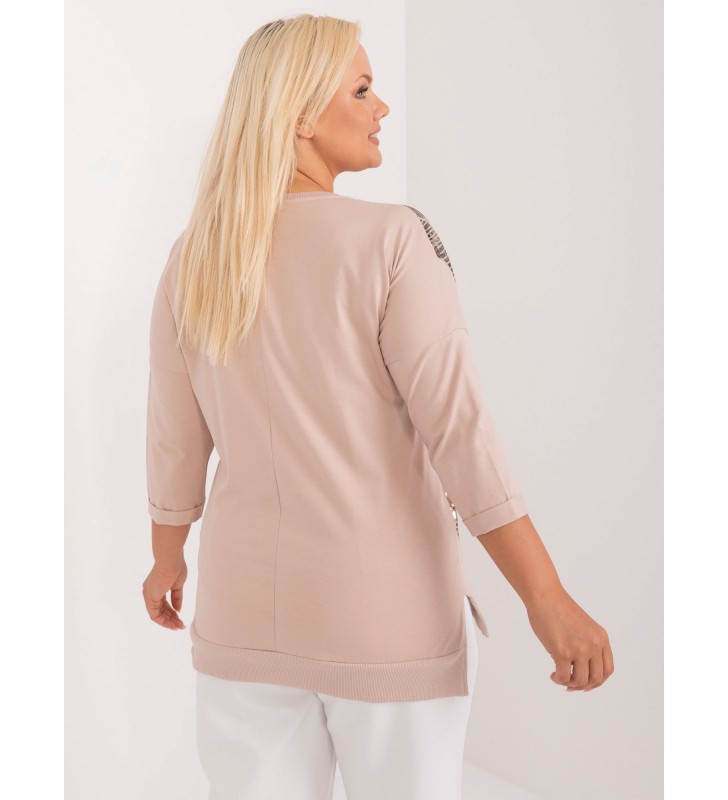 Bluzka plus size RV-BZ-9528.27 beżowy