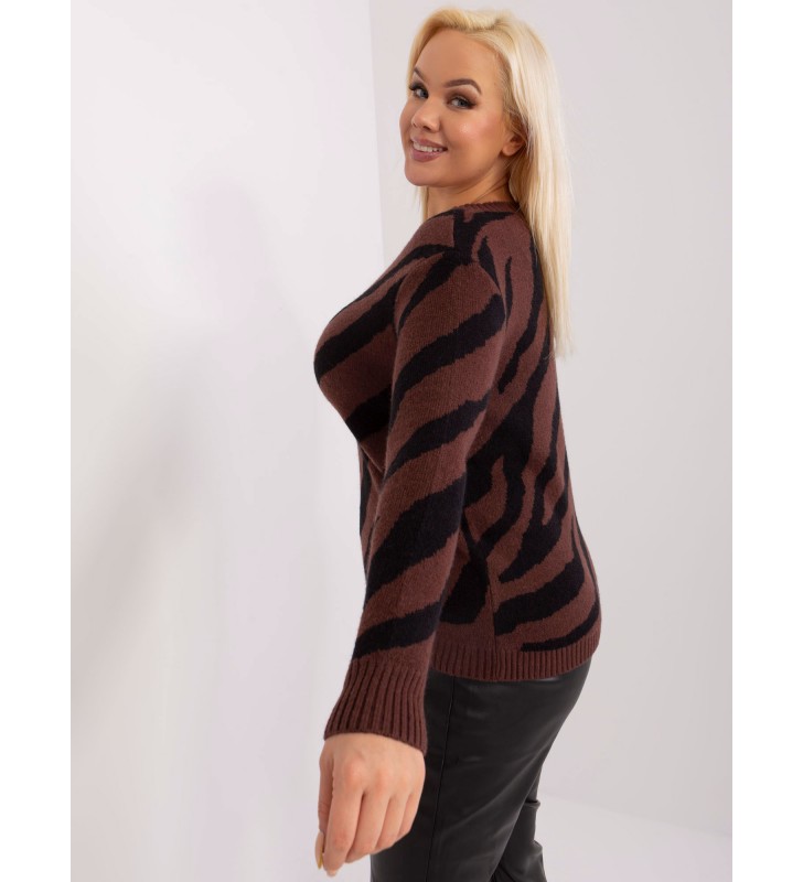 Sweter plus size PM-SW-PM785.23X ciemny brązowy