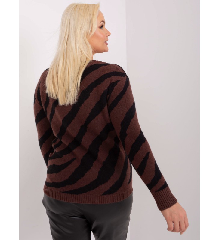 Sweter plus size PM-SW-PM785.23X ciemny brązowy