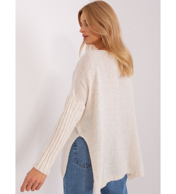 Sweter oversize TW-SW-BI-559.45 jasny beżowy