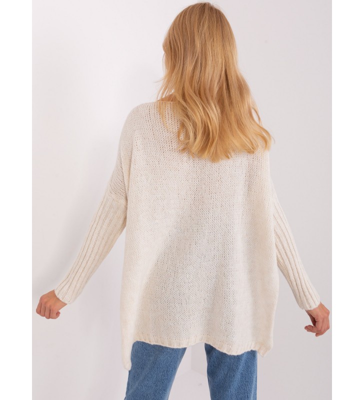 Sweter oversize TW-SW-BI-559.45 jasny beżowy