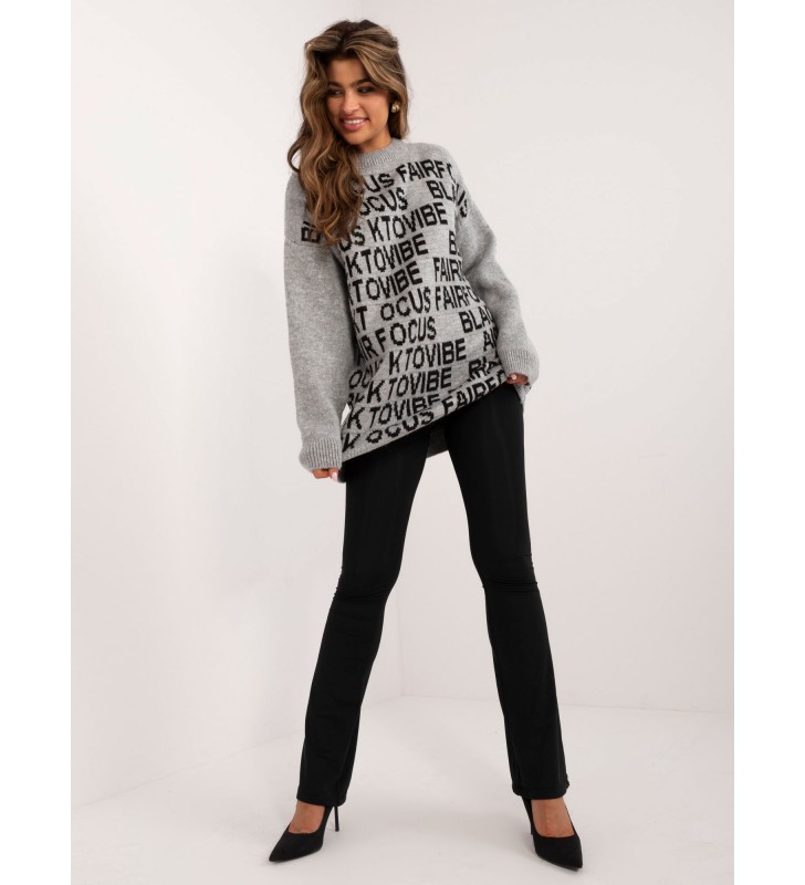 Sweter oversize BA-SW-0546.07 szary