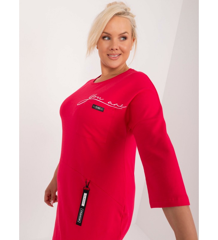 Tunika plus size RV-TU-9544.83 czerwony