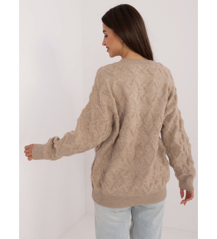 Sweter oversize AT-SW-2361.61 beżowy