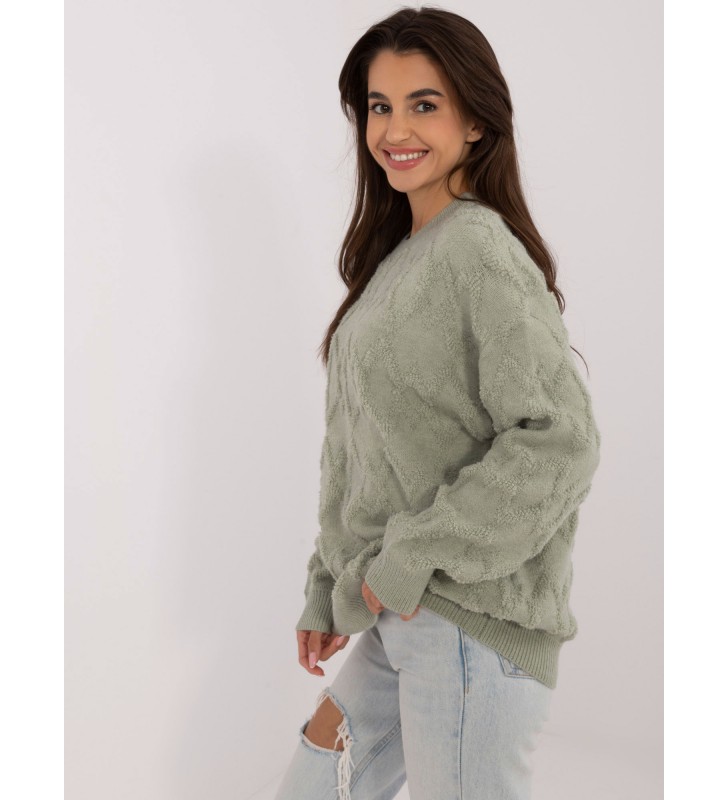 Sweter oversize AT-SW-2361.61 pistacjowy