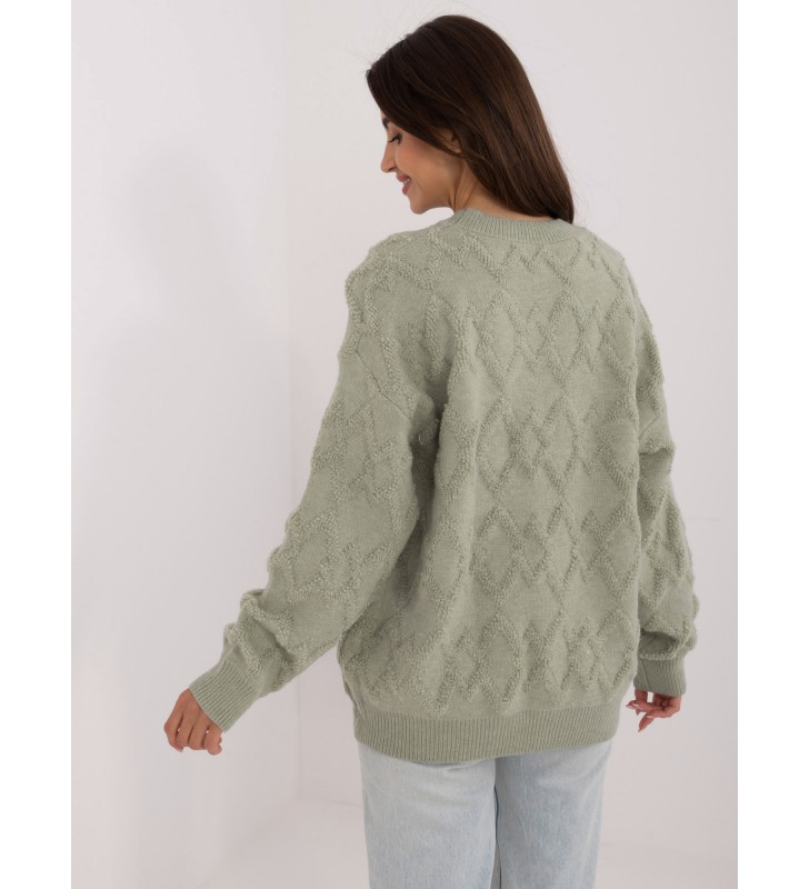 Sweter oversize AT-SW-2361.61 pistacjowy