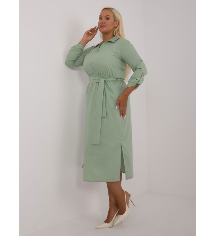 Sukienka plus size LK-SK-509675.88 pistacjowy