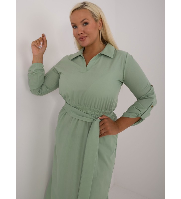 Sukienka plus size LK-SK-509675.88 pistacjowy