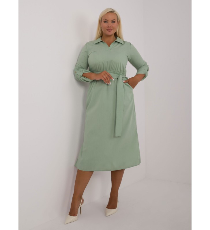 Sukienka plus size LK-SK-509675.88 pistacjowy