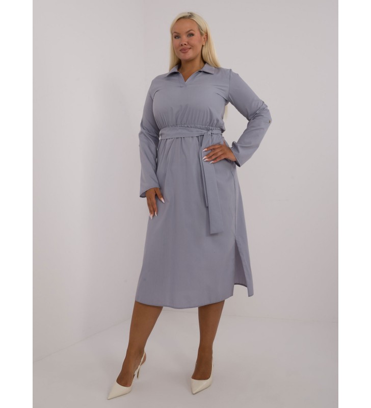 Sukienka plus size LK-SK-509675.88 szary