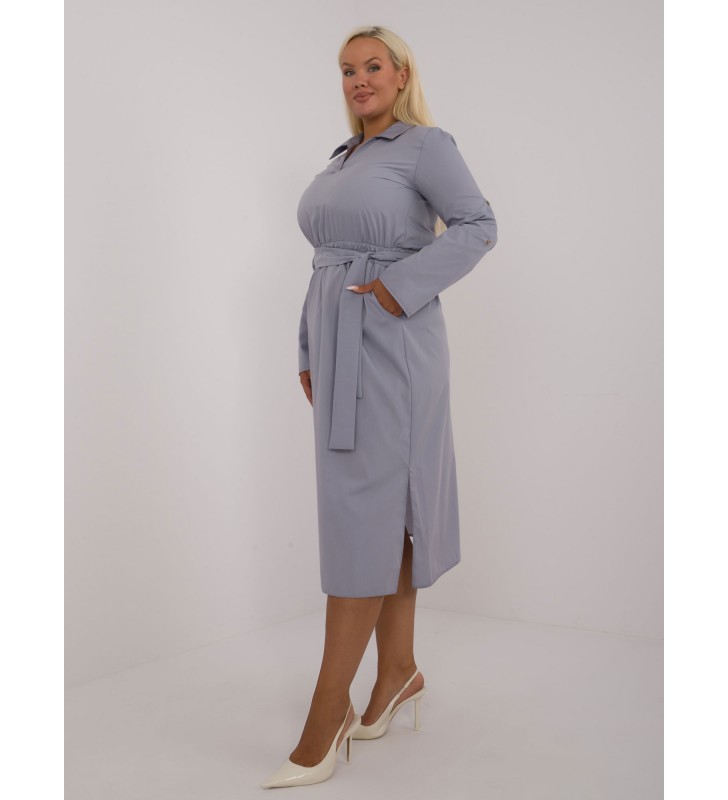 Sukienka plus size LK-SK-509675.88 szary