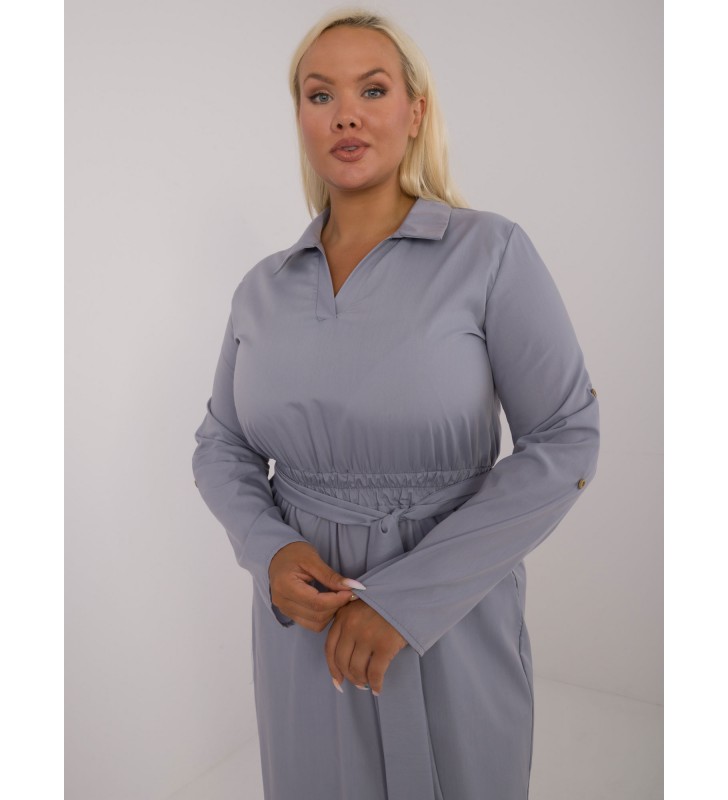 Sukienka plus size LK-SK-509675.88 szary