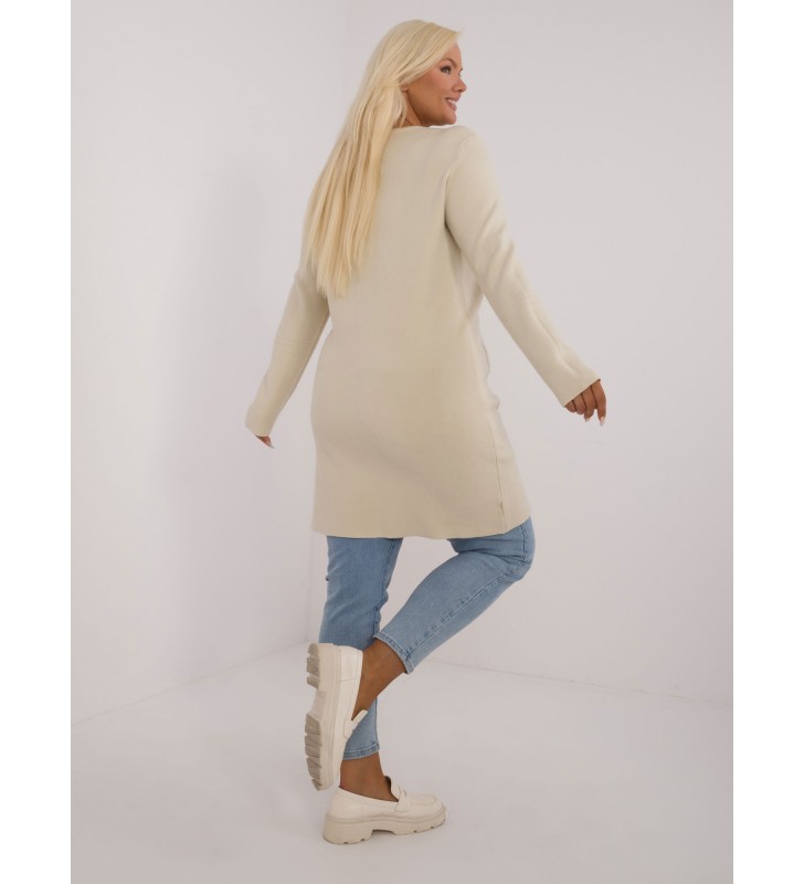 Sweter plus size PM-SW-PM793.01 jasny beżowy