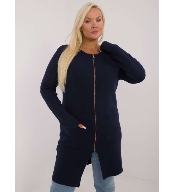 Sweter plus size PM-SW-PM793.01 granatowy