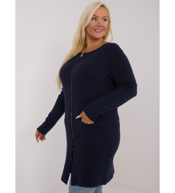 Sweter plus size PM-SW-PM793.01 granatowy