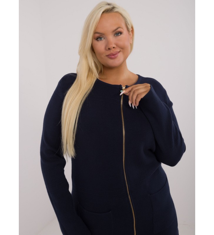 Sweter plus size PM-SW-PM793.01 granatowy