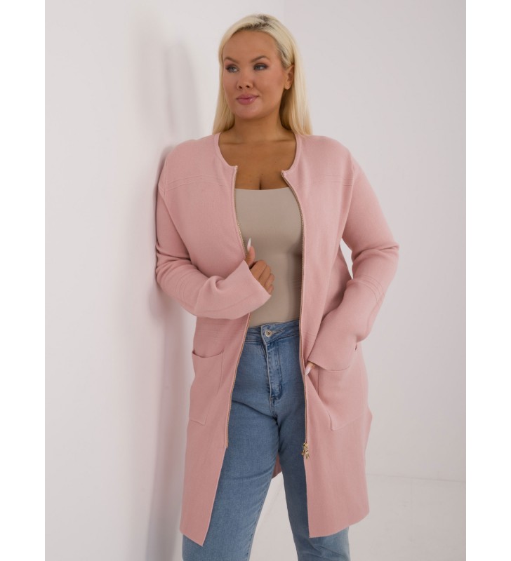 Sweter plus size PM-SW-PM793.01 jasny różowy