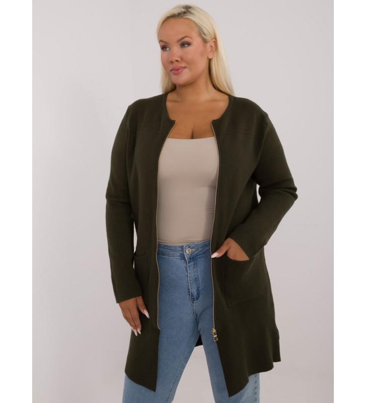 Sweter plus size PM-SW-PM793.01 khaki