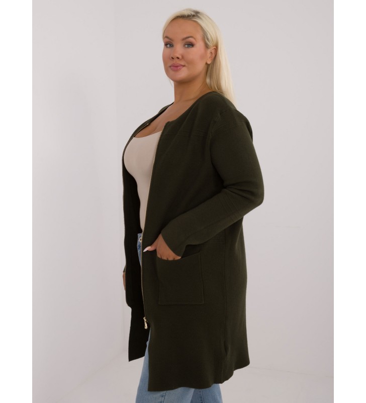 Sweter plus size PM-SW-PM793.01 khaki