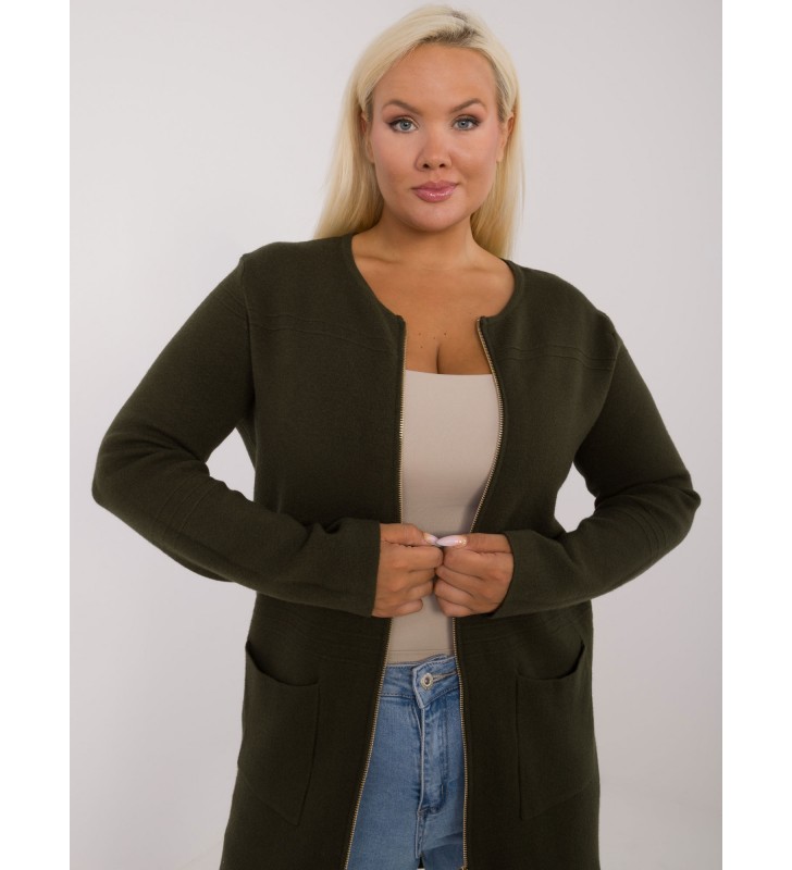 Sweter plus size PM-SW-PM793.01 khaki