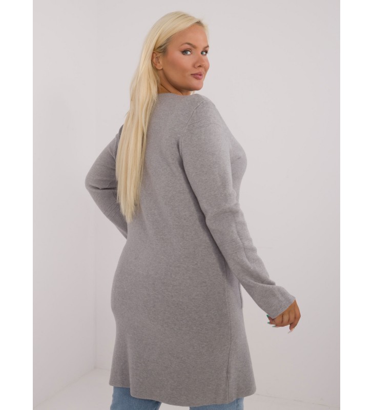 Sweter plus size PM-SW-PM793.01 szary