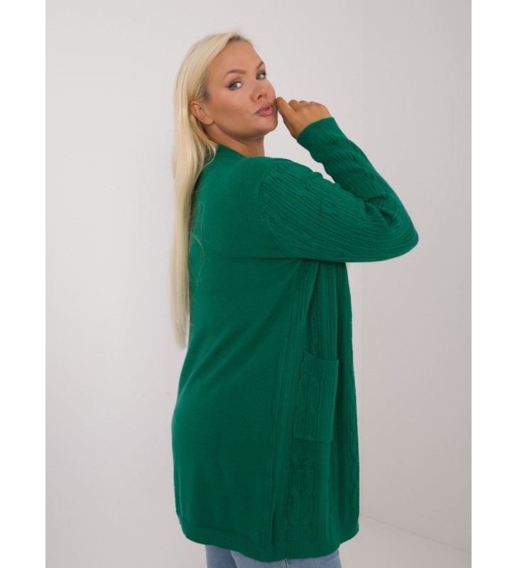 Sweter plus size PM-SW-PM-3727.93 zielony