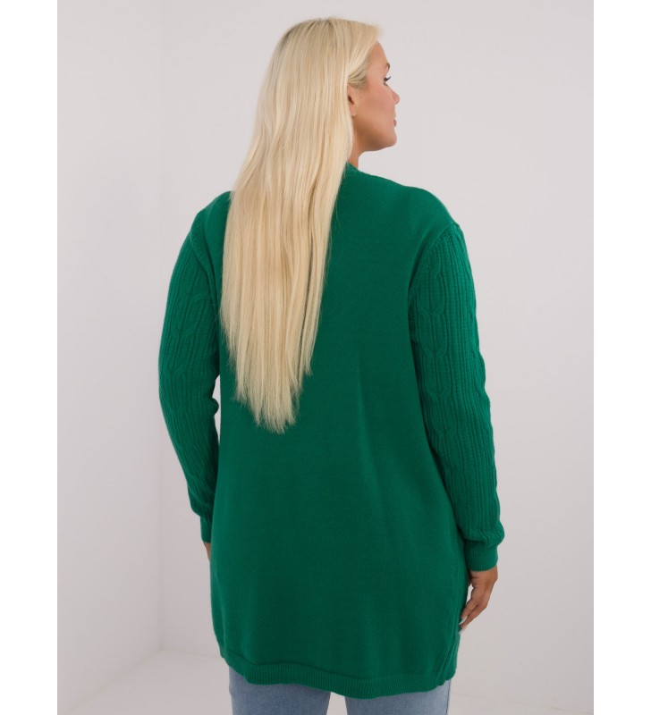 Sweter plus size PM-SW-PM-3727.93 zielony