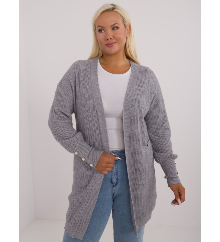 Sweter plus size PM-SW-PM-3726.99 szary