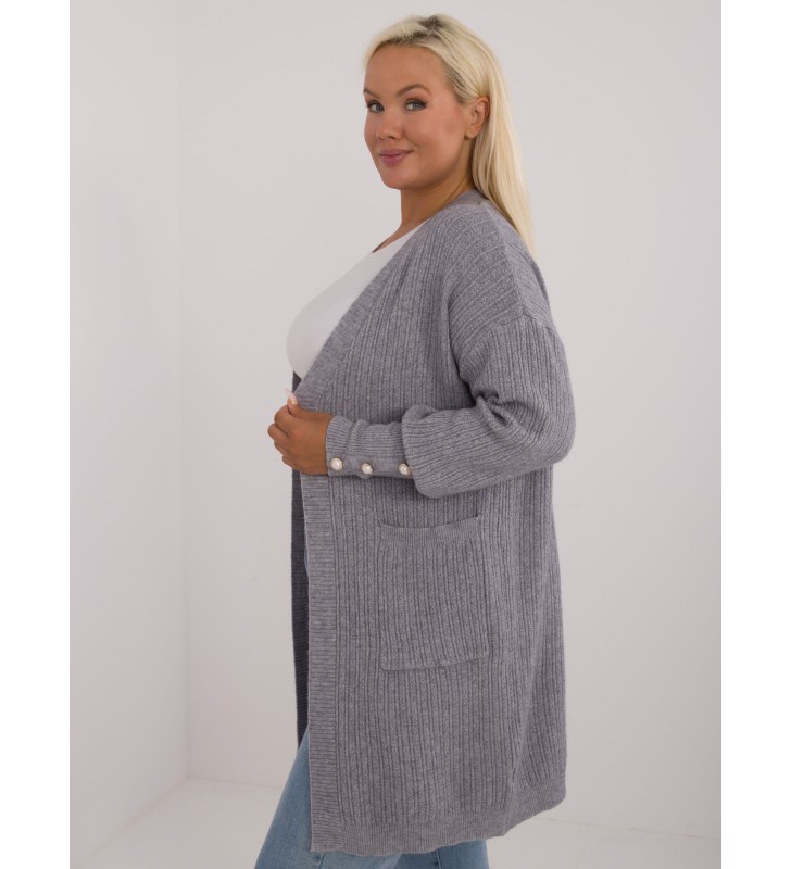 Sweter plus size PM-SW-PM-3726.99 szary