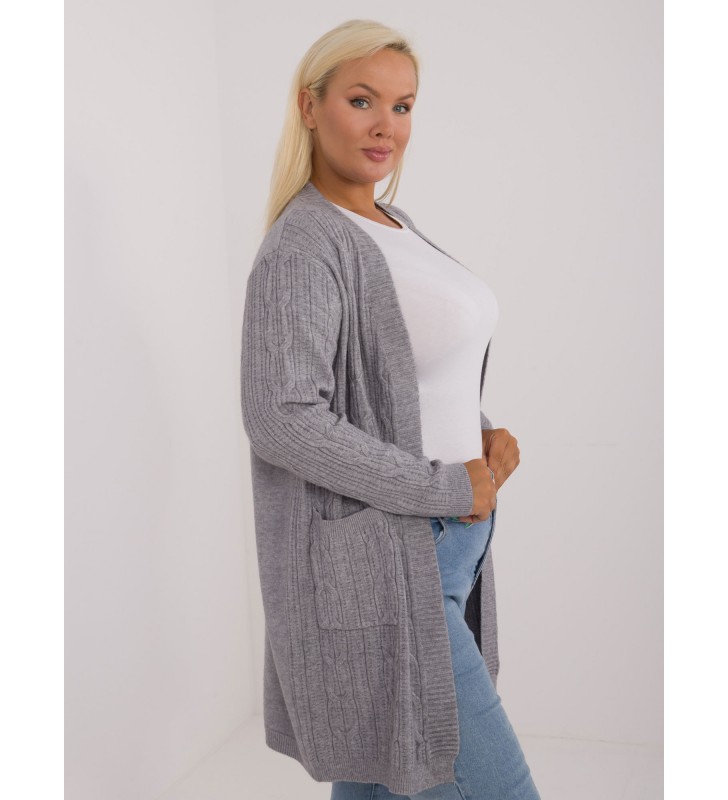 Sweter plus size PM-SW-PM-3727.93 szary