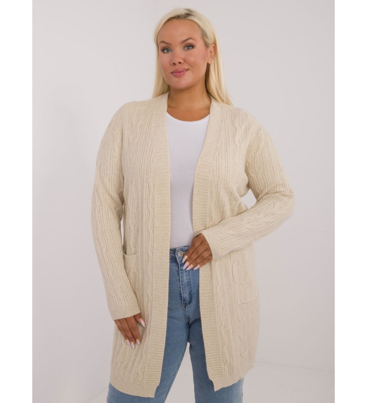 Sweter plus size PM-SW-PM-3727.93 jasny beżowy