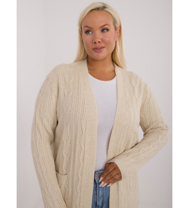 Sweter plus size PM-SW-PM-3727.93 jasny beżowy