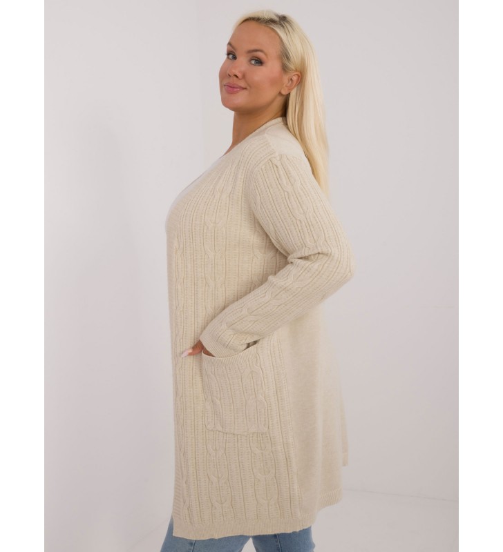 Sweter plus size PM-SW-PM-3727.93 jasny beżowy