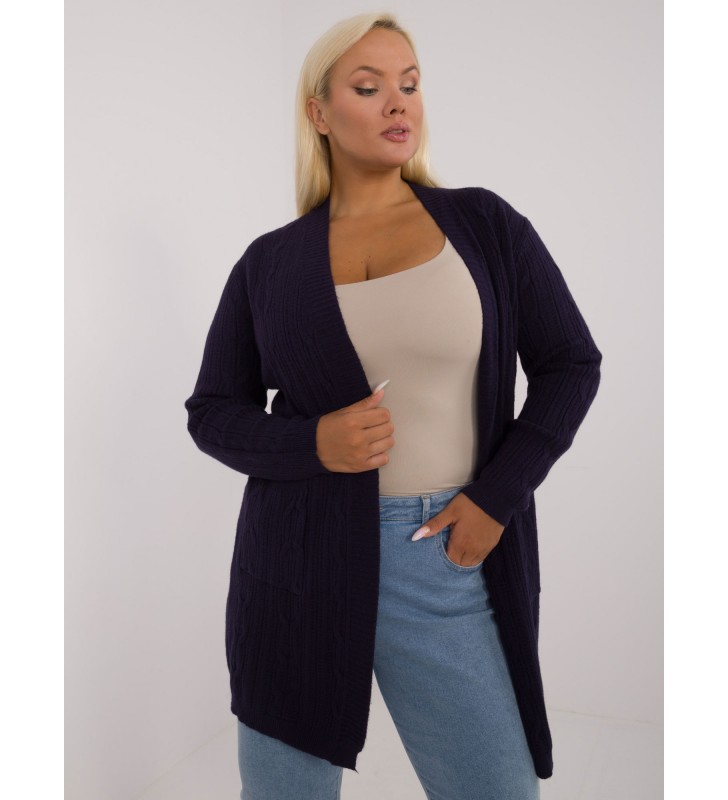 Sweter plus size PM-SW-PM-3727.93 granatowy