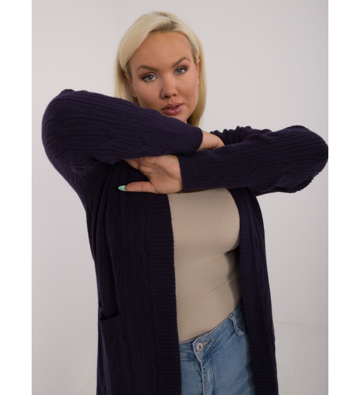 Sweter plus size PM-SW-PM-3727.93 granatowy