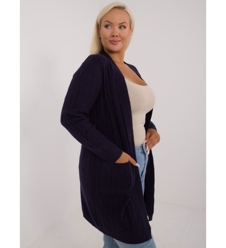 Sweter plus size PM-SW-PM-3727.93 granatowy