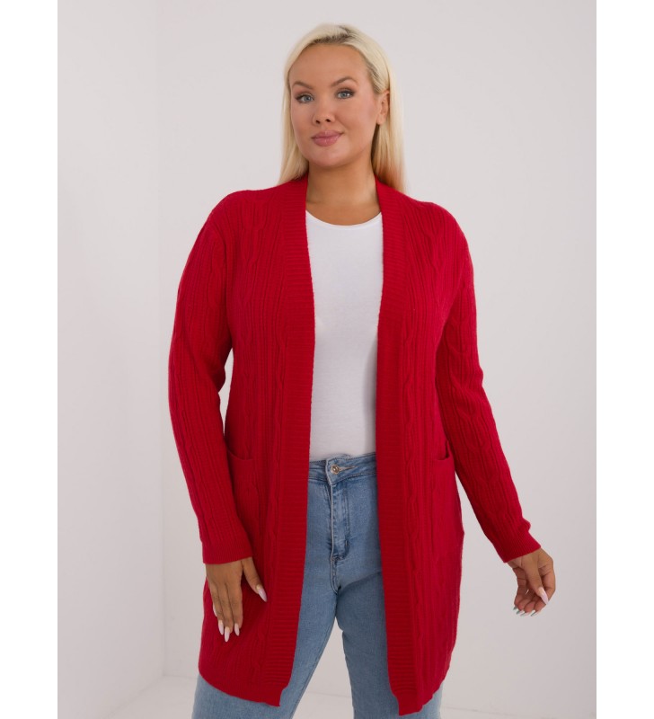 Sweter plus size PM-SW-PM-3727.93 czerwony