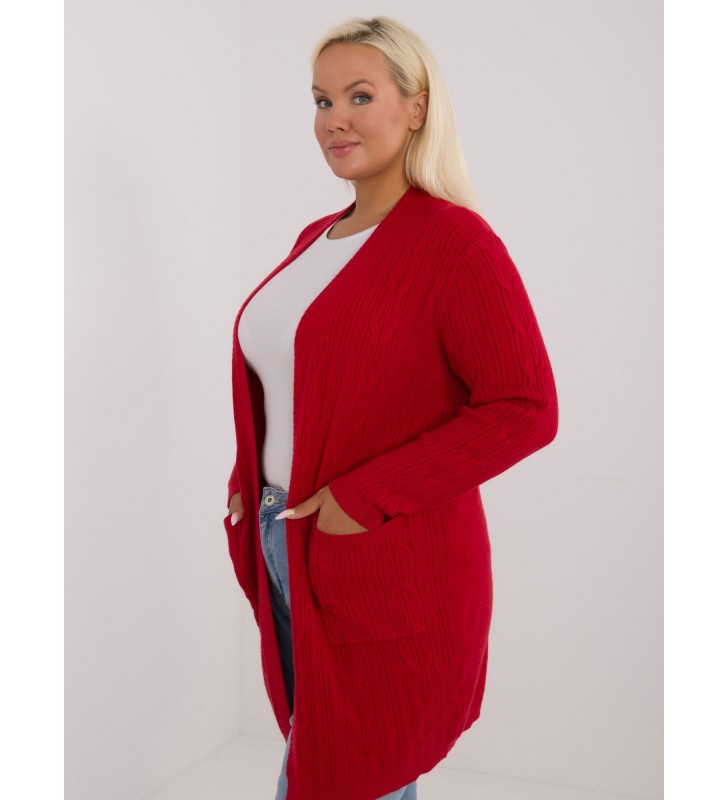 Sweter plus size PM-SW-PM-3727.93 czerwony