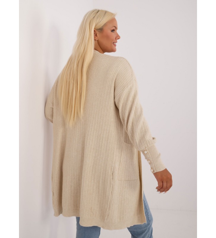 Sweter plus size PM-SW-PM-3726.99 jasny beżowy