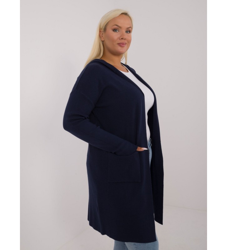 Sweter plus size PM-SW-PM728.02 granatowy