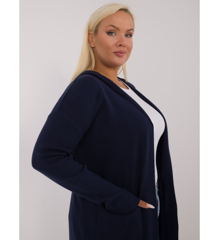 Sweter plus size PM-SW-PM728.02 granatowy