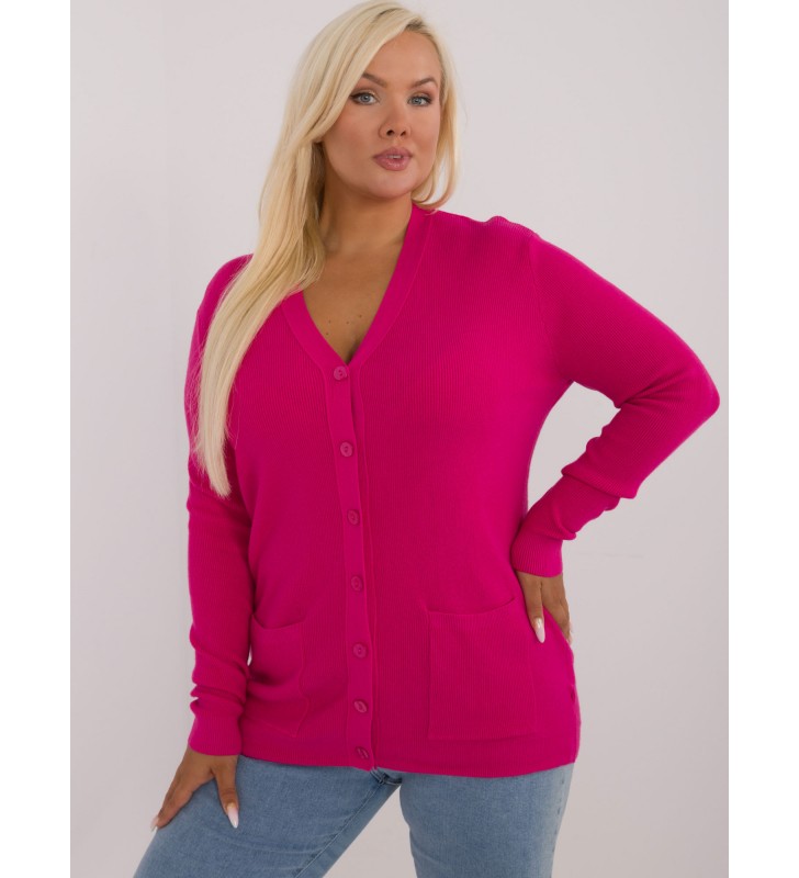 Sweter plus size PM-SW-PM730.31P fuksjowy