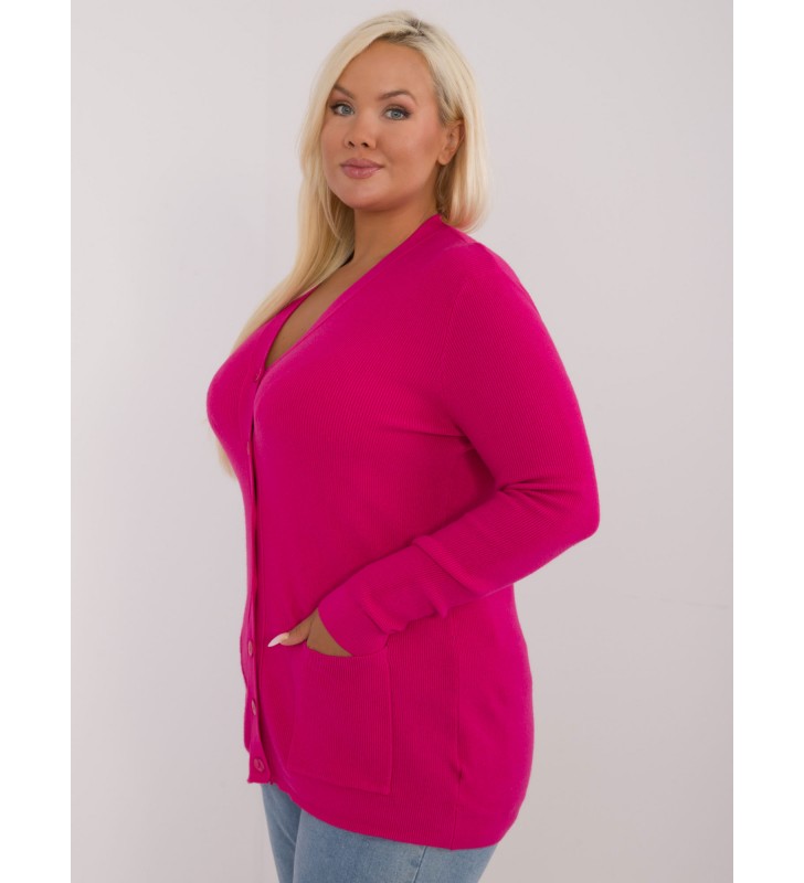 Sweter plus size PM-SW-PM730.31P fuksjowy