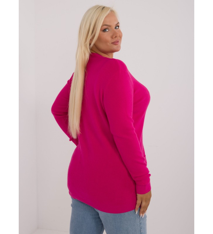 Sweter plus size PM-SW-PM730.31P fuksjowy