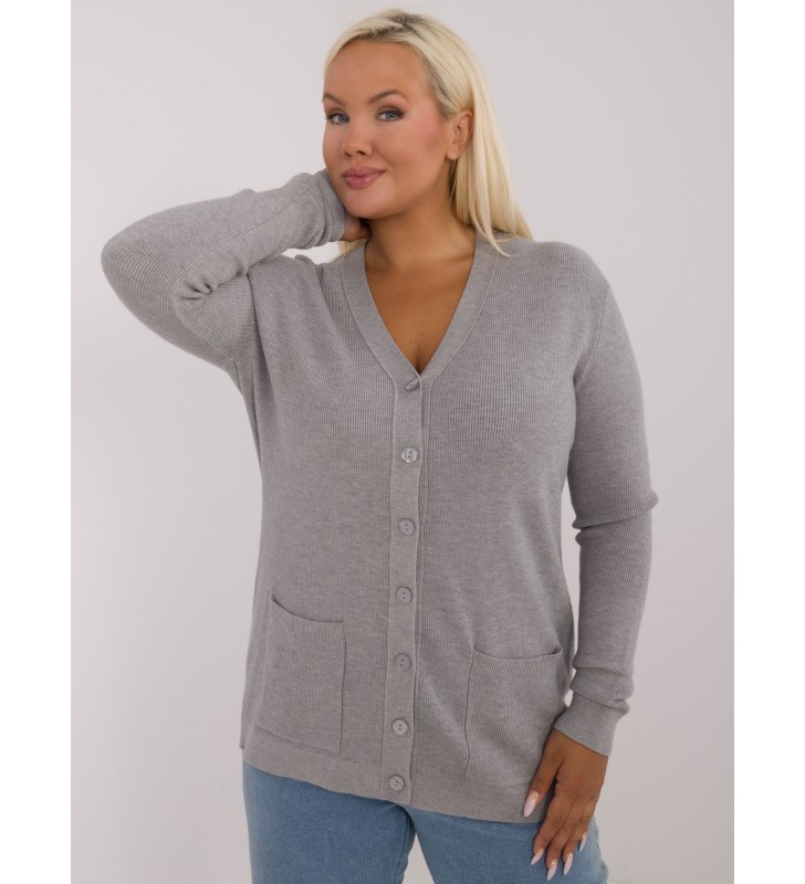 Sweter plus size PM-SW-PM730.31P szary