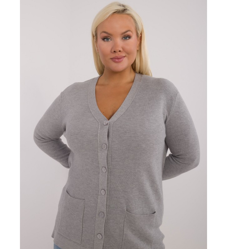 Sweter plus size PM-SW-PM730.31P szary