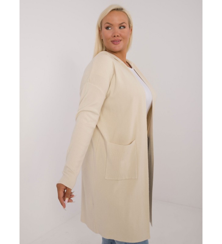 Sweter plus size PM-SW-PM728.02 jasny beżowy